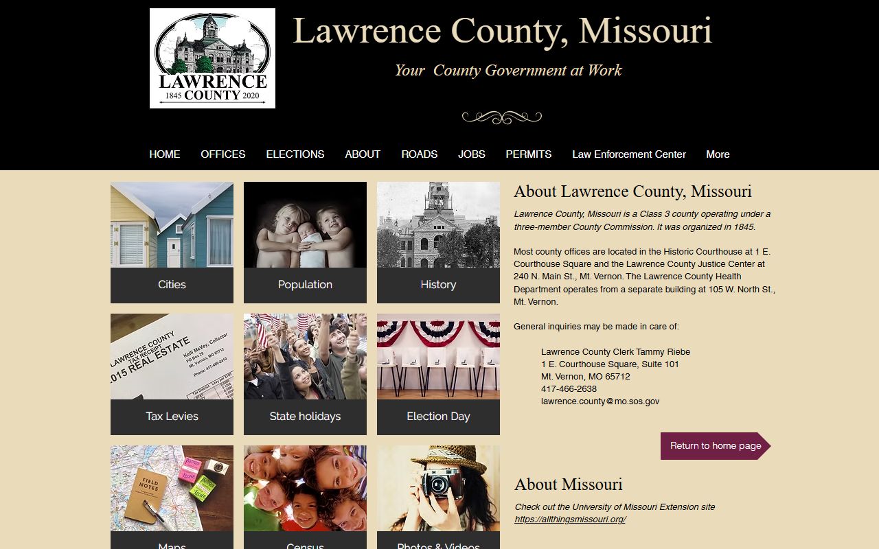 Lawrence County court records county organization and office locations
