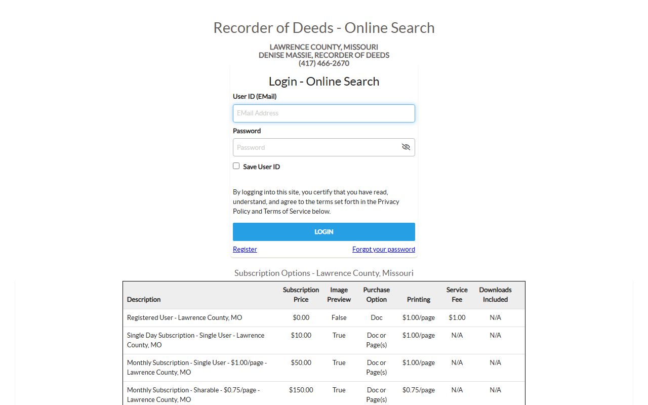 Lawrence County marriage records iCounty online search